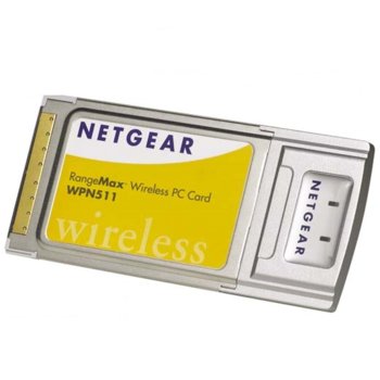 NETGEAR WPN511, RangeMax 108Mbps, Wireless PCMCIA