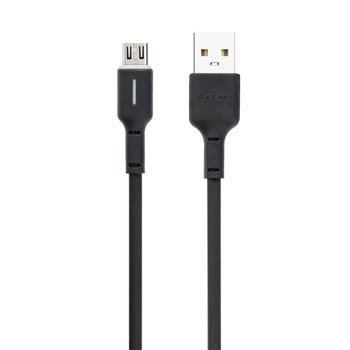 Кабел DeTech DE-C37M, от USB A(м) към USB-Micro(м), 1m, черен | JAR Computers DeTech DE-C37M 40194