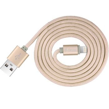 Кабел Devia Fashion, USB (м) към Lighting(м), 1m, златен | JAR Computers Devia Fashion USB (м) към Lighting(м) 1m gold