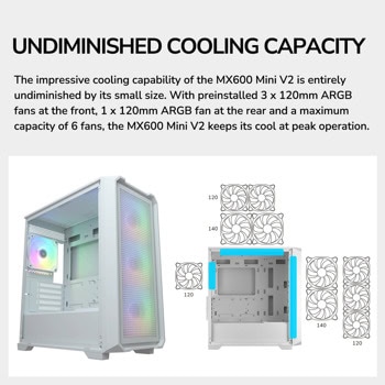 Cougar MX600 Mini V2 RGB White CGR-2TC9W-RGB