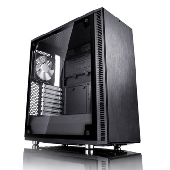 Кутия Fractal Design Define C TG, ATX/mATX/ITX, прозорец, черна, без захранване | JAR Computers Fractal Design Define C TG Black