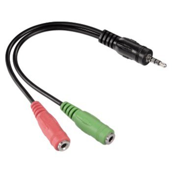 Преходник HAMA 54573, 3.5mm Jack(м) към 2x 3.5mm Jack(ж), 0.1 m, черен | JAR Computers HAMA 54573 3.5mm Jack(м) към 2x 3.5mm Jack(ж)