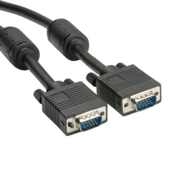 Кабел Roline S3626, от VGA(м) към VGA(м), 3m, черен | JAR Computers Cable VGA w/Ferrit DDC 3m S3626