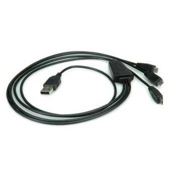 Roline USB2.0 A (м) към 3xMicro B (м) 0,8 mm