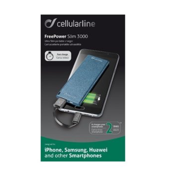 Cellular Line FREEPOWER SLIM 3000 FREEPSLIM3000B