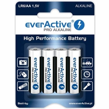 Батерии алкални everActive, AA, 1.5V, 4бр. | JAR Computers everActive AA 1649