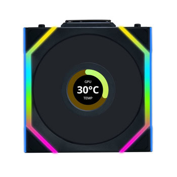 Вентилатор 120mm, Lian Li UNI FAN SL Wireless LCD, 4-pin, 1900rpm, черен | JAR Computers Lian Li G99.12SLLCD1W1B.00