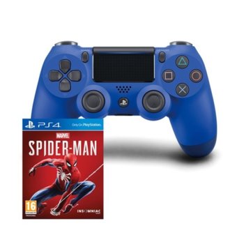 PlayStation DS4 V2 Wave Blue + Spider-Man PS4