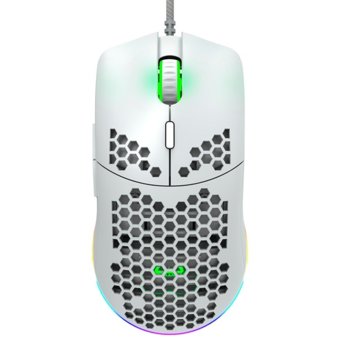 Мишка Canyon Puncher GM-11 (CND-SGM11W), оптична (3200 dpi), USB, бяла, гейминг, 7 програмируеми бутона, RGB подсветка | JAR Computers Canyon CND-SGM11W