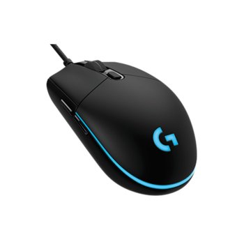 Мишка Logitech G Pro, оптична (12000 dpi), USB, черна, 6 програмируеми бутона, програмируема RGB подсветка, за дясна ръка | JAR Computers Logitech G Pro Gaming Mouse 910-004856