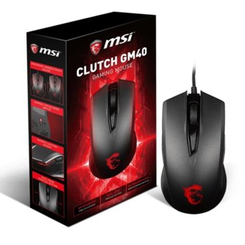 MSI Clutch GM40 black + Gaming Shield