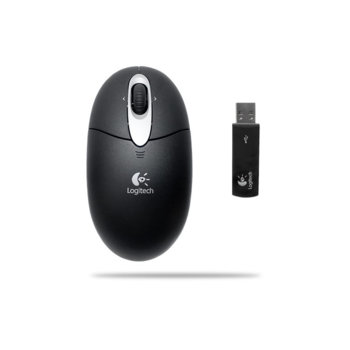 Logitech RX650 оптична безжична черна USB