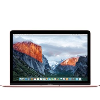Лаптоп Apple MacBook 12 (Z0U40002L/BG)(розовозлатист), двуядрен Intel Core i5-7Y54 1.2GHz/3.2GHz, 12" (30.48 cm) IPS LED Retina Display, 1x USB Type-C, 8GB, 512GB SSD, macOS Sierra, 0.92kg | JAR Computers Apple MacBook 12 Rose Gold Z0U40002L/BG