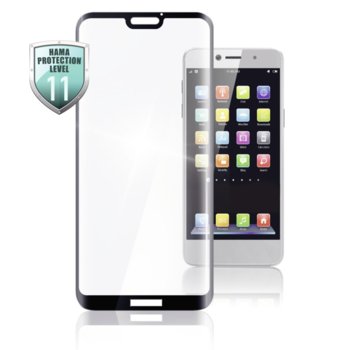 Протектор за екран Hama 186224, за Huawei P30, черна рамка | JAR Computers Протектор за екран HAMA 186224 за Huawei P30