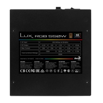 AeroCool LUX RGB 550W Bronze ACPB-LX55AEC.11