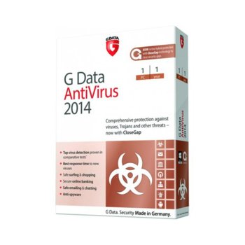G Data AntiVirus 2014, 3 PC, 1 год.