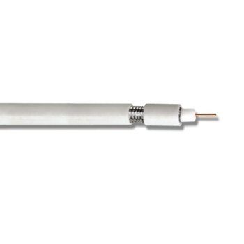 Коаксиален кабел MicroRG59, RG59, 0.6мм, Ø 4 мм, екраниран, 100m ролка, бял image