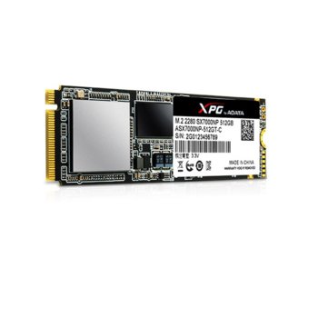 Памет SSD 512GB A-Data XPG SX7000, NVMe, M.2 (2280), скорост на четене 1800MB/s, скорост на запис 850MB/s | JAR Computers SSD 512GB A-Data XPG SX7000 ASX7000NP-512GT-C