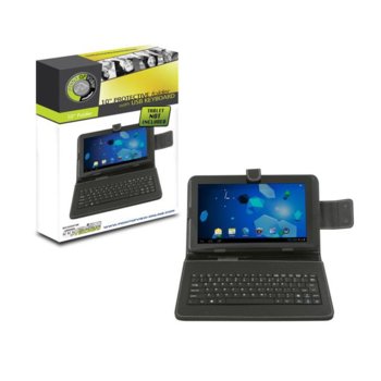 Калъф Point of View, ACC-21, за таблет до 10", "бележник", клавиатура, черен, USB | JAR Computers Point of View ACC-21