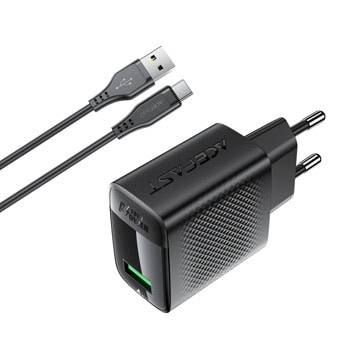 Acefast A90 Black + cable USB-A(m) to USB-A(m)