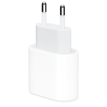 Зарядно устройство Apple 20W USB-C Power Adapter (MD3J4ZM/A), от контакт към 1x USB-C(ж), бяло | JAR Computers Apple 20W USB-C Power Adapter MD3J4ZM/A