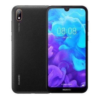 Huawei Y5 2019 Black + Clear Case Transparent