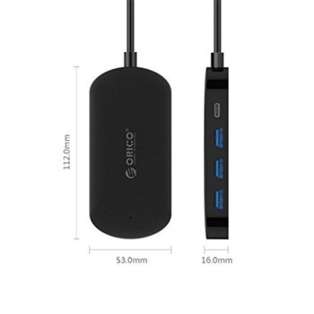 USB Хъб Orico HC1-BK-PRO черен