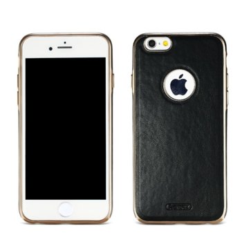 Протектор за iPhone 6/6S, Remax, Кожа, черен-51439