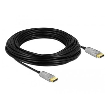 Кабел Delock 85886, от DisplayPort(м) към DisplayPort(м), 15m, черен, 8K@60Hz | JAR Computers Кабел Delock 85886