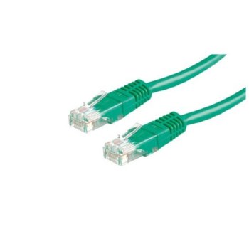 Пач кабел Roline, UTP, Cat.5e, 1m, зелен | JAR Computers Roline UTP Cat.5e 1m 21.15.0533