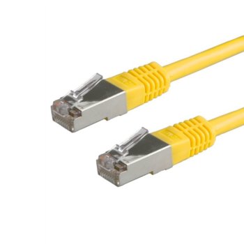 Пач кабел Roline 21.99.1332, SFTP, cat.6, 1m, жълт | JAR Computers ROLINE 21.99.1332 S/FTP Patch Cat.6 1 м Жълт