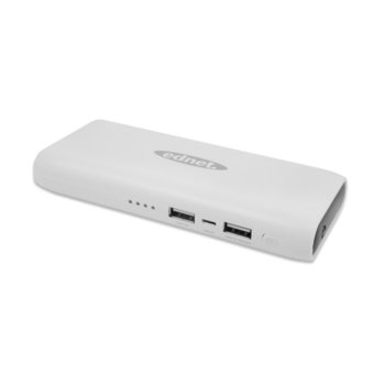 Външна батерия /power bank/ Ednet 31883, 10 000 mAh, 2 устройства едновременно, USB, бяла | JAR Computers Ednet 31883 Power Bank