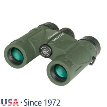 Бинокъл Meade Wilderness 10x25, 10x оптично увеличение, 25mm апертура, водоустойчив, зелен | JAR Computers Бинокъл Meade Wilderness 10x25