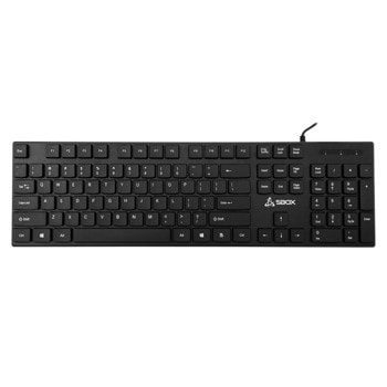 Клавиатура SBOX K-123US, 105 клавиша, черна, USB | JAR Computers SBOX K-123US