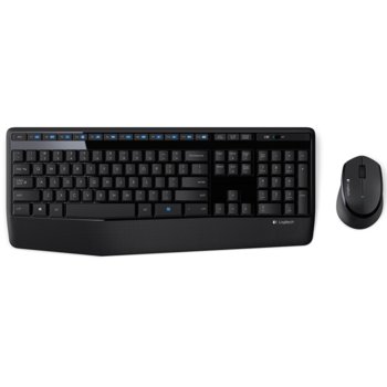 Комплект клавиатура и мишка Logitech MK345, безжични, оптична (1000 dpi), USB, до 10м обхват, черни, EN | JAR Computers Logitech Wireless Combo MK345 PN 920-006491
