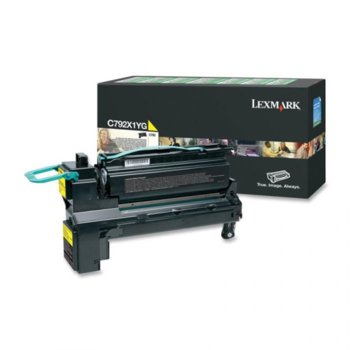 КАСЕТА ЗА LEXMARK C792 - Yellow - P№ C792X1YG - Заб.: 20000k | JAR Computers Laser Toner Lexmark for C792 - 20 000 pages Yellow