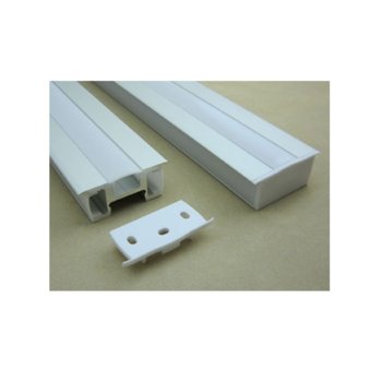 LED алуминиев профил M001T-SF, за 3 ленти, 41x18mm, 2m дължина, за ленти до 12mm | JAR Computers LED алуминиев профил M001T-SF