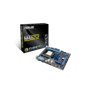 Дънна платка Asus M4A78LT-M LX, AMD 760G/AMD 780L, AM3 (up to 95W), DDR3, VGA+PCI-E, SB7.1, Lan1000, SATA RAID 0,1,10, uATX | JAR Computers Asus M4A78LT-M LX