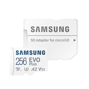 Карта памет 256GB microSDXC с адаптер, Samsung EVO Plus, Class 10, скорост на четене до 130MB/s | JAR Computers Samsung 256GB MB-MC256KA/EU