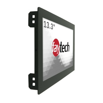 Индустриален монитор Faytech 1010502419 FT133TMCAPOFHBOB, 13.3" (33.78 cm) Full HD Capacitive multi-touch панел, HDMI, DisplayPort, VGA | JAR Computers Faytech 1010502419 FT133TMCAPOFHBOB