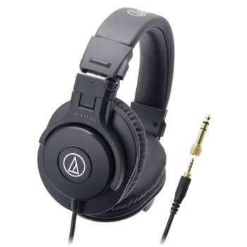Слушалки Audio-Technica ATH-M30X, за професионален мониторинг, 40мм говорители, 15-22kHz, 96 dB, сгъваеми, черни | JAR Computers Audio-Technica ATH-M30X