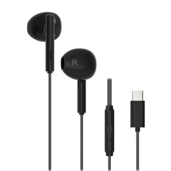 Слушалки Vivanco 64120, USB-C, микрофон, черни | JAR Computers Vivanco 64120