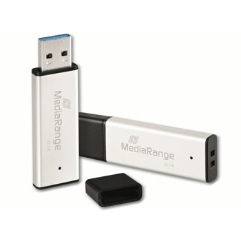 Памет 128GB USB Flash Drive, MediaRange MR1902, USB 3.2 Gen 1, сребриста | JAR Computers USB 3.0 128GB MediaRange MR1902