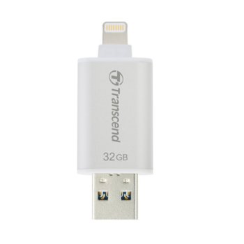 Памет 32GB USB Flash Drive, Transcend JetDrive Go 300, USB 3.1/Apple Lightning, сребриста | JAR Computers 32GB Transcend JetDrive Go 300 Silver