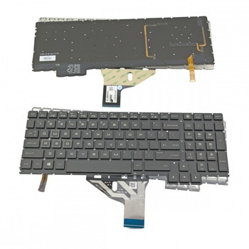 Клавиатура за лаптоп HP, съвместима със серия Omen 15-ce 15-ce000 15-ce020ca 15-CE010CA 15-CE0, черна, без рамка, малък Enter, с RGB подсветка | JAR Computers KBD for HP Omen 15-ce 15-ce000 15-ce020ca 15-CE01