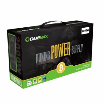 Захранване Gamemax GM-2000, 2000W, Active PFC, 80 Plus Gold, Mining 18xPCIe, 2x 80mm вентилатор | JAR Computers Gamemax GM-2000