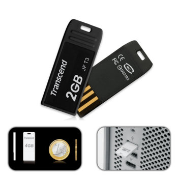 Памет 2GB USB Flash, Transcend JetFlash T3, компактна, доживотна гаранция | JAR Computers 2GB USB Flash