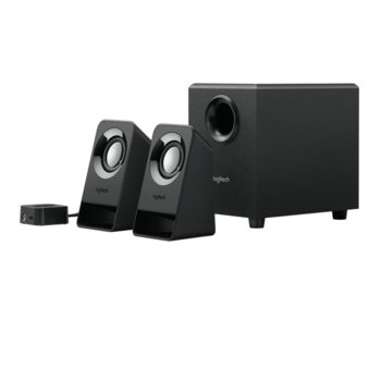 Тонколони Logitech Z213, 2.1, 7W(4W + 2x1.5W), 3.5mm жак, черни, дървен корпус | JAR Computers Logitech 2.1 Speakers Z213 - wood