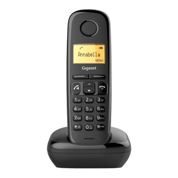 Безжичен телефон Gigaset A270, 1.5"(3.81cm) LCD дисплей, 1 линия, адресна памет за 80 номера, черен image
