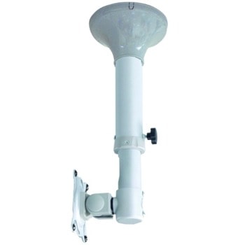 Стойка за телевизор NewStar FPMA-C025SILVER, за таван, за екрани от 10" до 30", VESA до 100 x 100, макс. тегло до 12кг., регулируема, сребриста | JAR Computers NewStar FPMA-C025SILVER